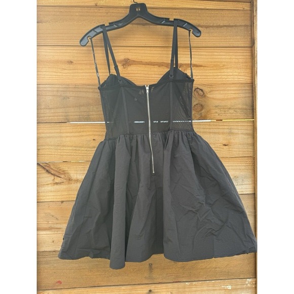 Black Fit And Flare Dress Forever 21‎ Caged Fit & Flare Mini Dress Size Medium - Picture 7 of 12